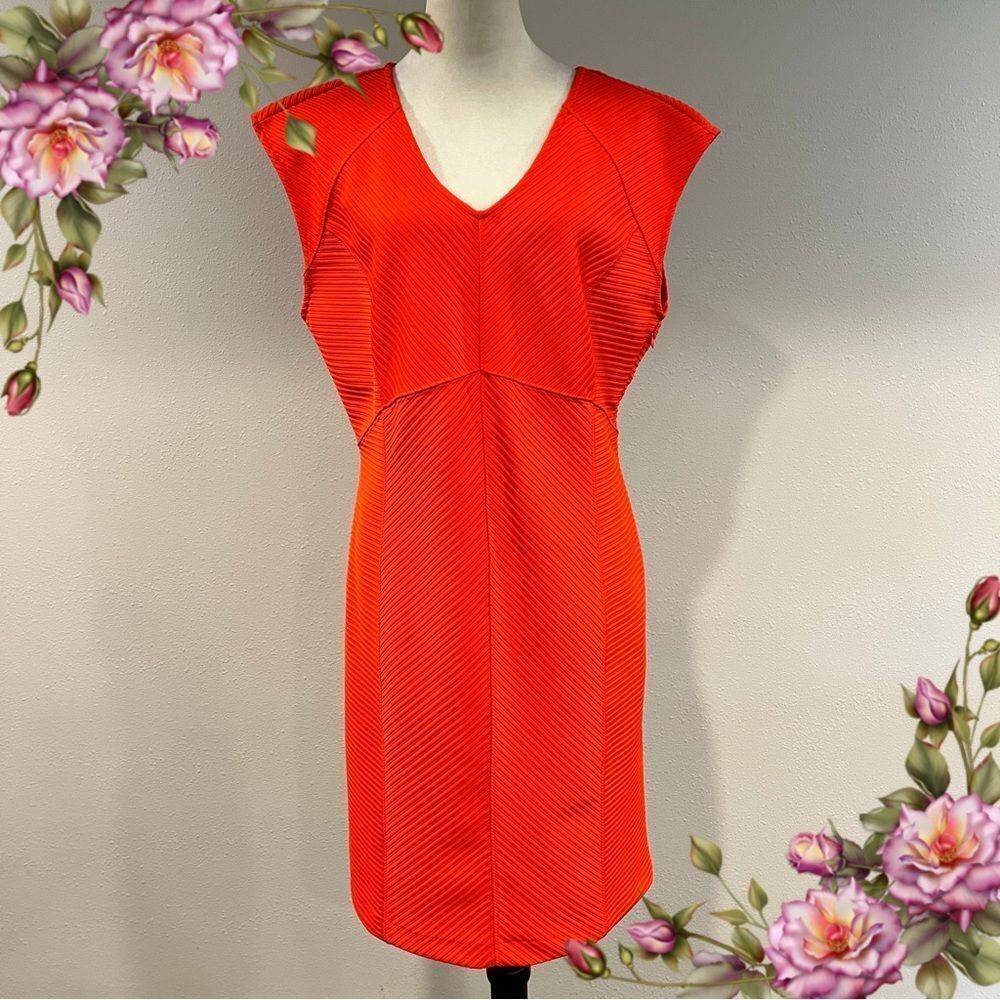 Metaphor Red V-Neck Sleeveless‎ knee length dress size XL
